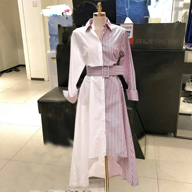 wholesale 2019 new Spring summer Hot selling women's fashion casual Casual striped A-line dress Dress
wholesale 2019 new Spring summer Hot selling women's fashion casual Casual striped A-line dress Dress