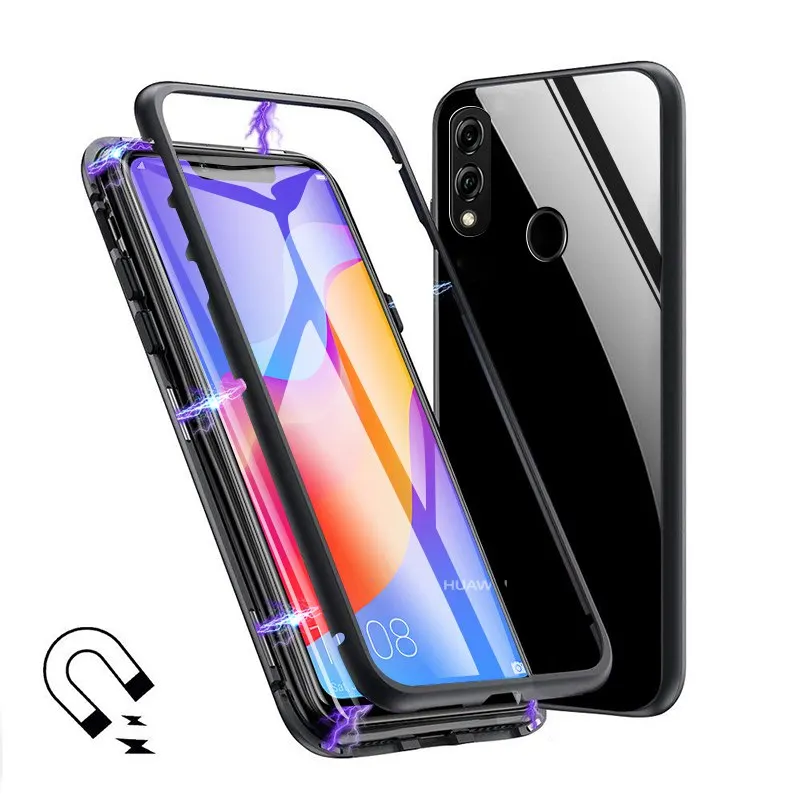 Магнитный металлический чехол для Huawei P40 P30 P20 Pro Mate 30 20 20X Nova 3i 4 5 Honor V30 V20 прозрачная