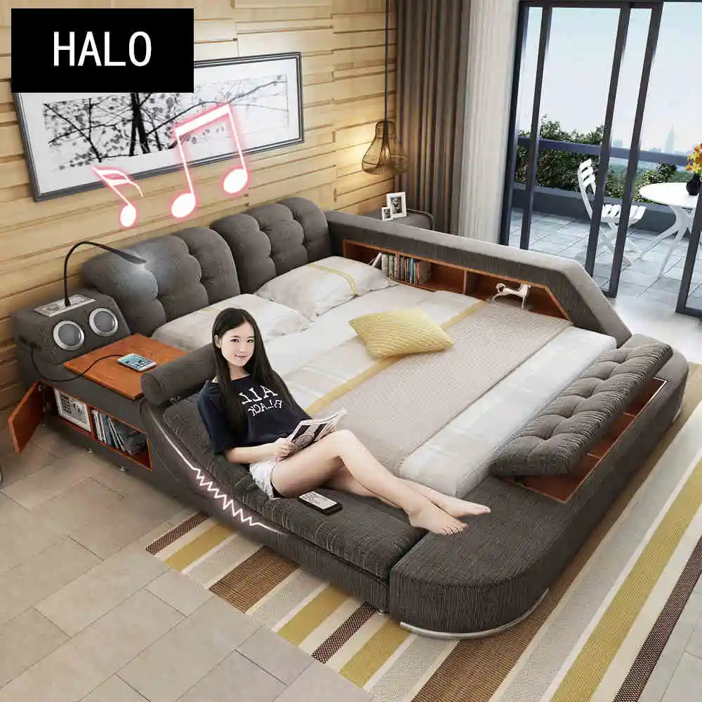 TB024 Europe and America Hemp fabric soft bed frame bedroom furniture with speaker massage sofa storage box multifunction bed
TB024 Europe and America Hemp fabric soft bed frame bedroom furniture with speaker massage sofa storage box multifunction bed