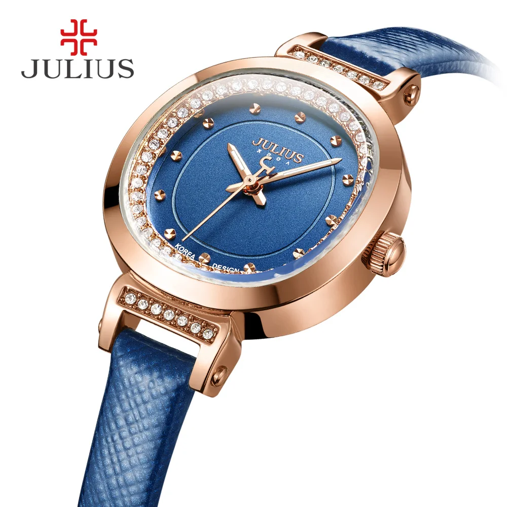 Women's Watch Japan Quartz Clock Hours Fine Fashion Dress Bracelet Leather Crystal Elegant Valentine Girl Gift Julius 843
Women's Watch Japan Quartz Clock Hours Fine Fashion Dress Bracelet Leather Crystal Elegant Valentine Girl Gift Julius 843