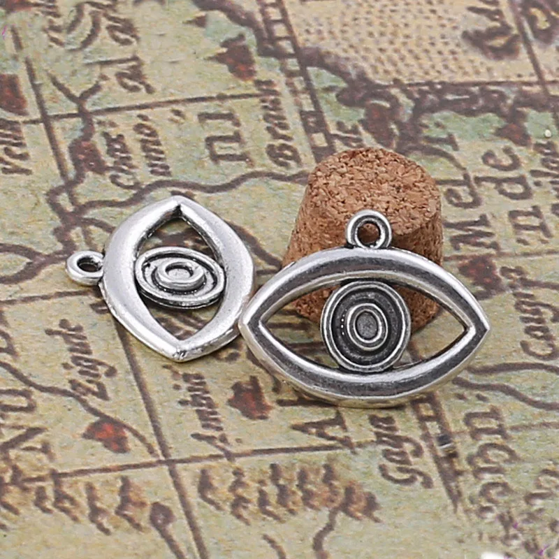 50 PCS/Lot 21mm*16mm jewelry handmade antique silver plated religious evil eyes charms pendant
50 PCS/Lot 21mm*16mm jewelry handmade antique silver plated religious evil eyes charms pendant
