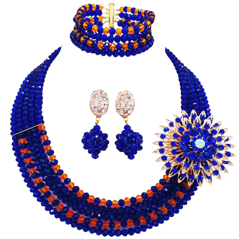 Pretty New Design Royal Blue Orange Party Necklace Set Fashion African Style Crystal Beads Jewelry Set for Women 5C-ST-30
Pretty New Design Royal Blue Orange Party Necklace Set Fashion African Style Crystal Beads Jewelry Set for Women 5C-ST-30