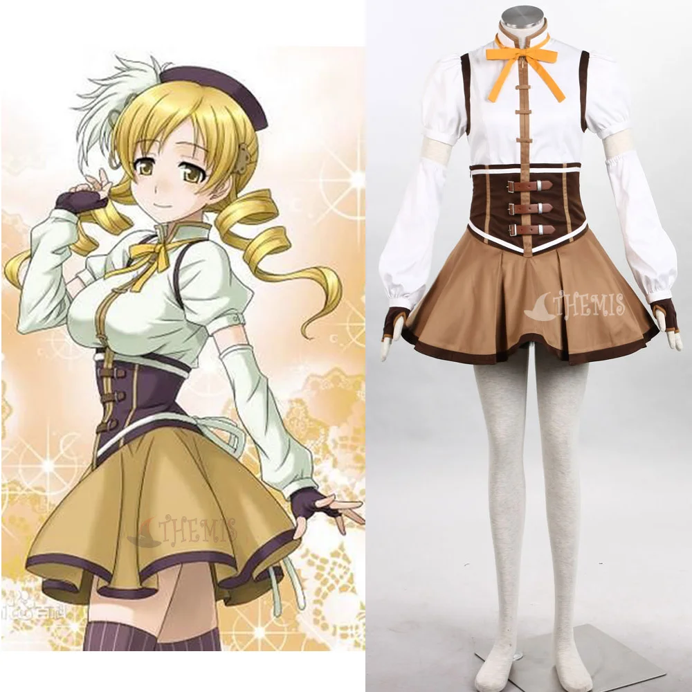 Женский костюм для костюмированной вечеринки Puella Magi Madoka Magica Tomoe Mami
