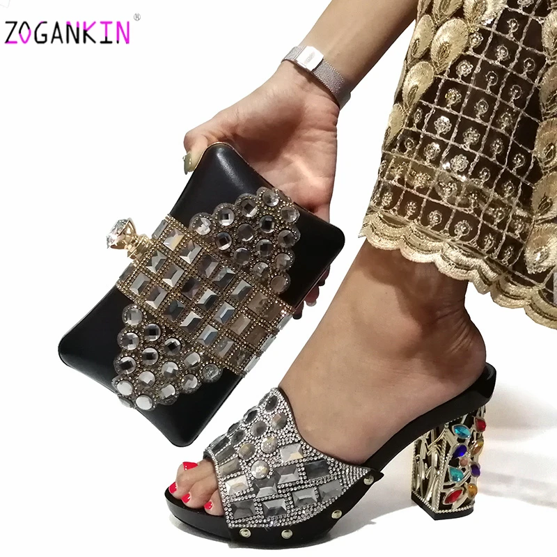 Leisure Style Fashion Rhinestone Woman Shoes And Matching Bag Set Nigerian Style Pumps Shoes And Bag Set For Party Wedding
Leisure Style Fashion Rhinestone Woman Shoes And Matching Bag Set Nigerian Style Pumps Shoes And Bag Set For Party Wedding