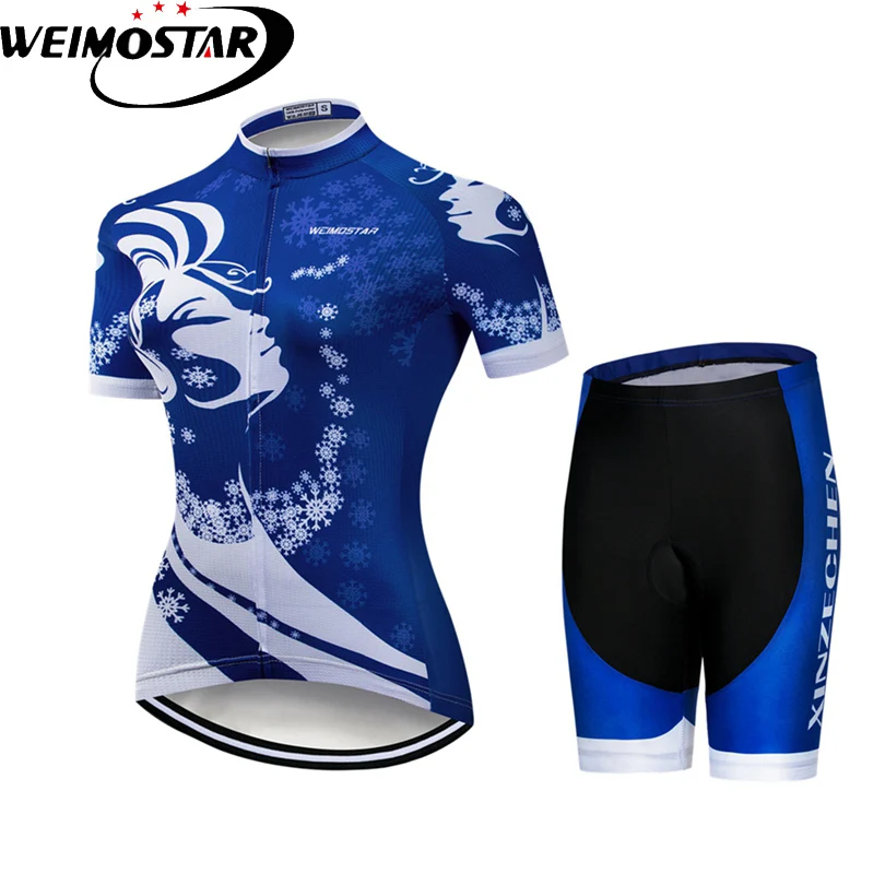 Weimostar Pro Team Women Ciclismo Cycling Jersey Set Bike Cycling Clothing Short Sleeve GEL Pad Suits Blue S-XXXL
Weimostar Pro Team Women Ciclismo Cycling Jersey Set Bike Cycling Clothing Short Sleeve GEL Pad Suits Blue S-XXXL