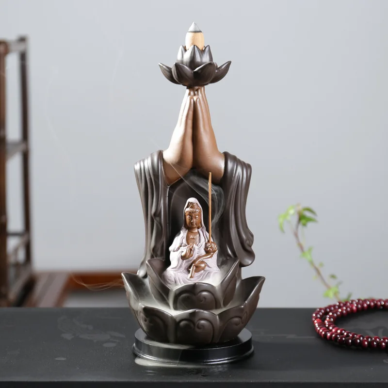 Backflow Incense Burner Ceramic Tathagata Buddha Incense Cones Stick Holder Use In Home Office Teahouse Creative Home Decor
Backflow Incense Burner Ceramic Tathagata Buddha Incense Cones Stick Holder Use In Home Office Teahouse Creative Home Decor