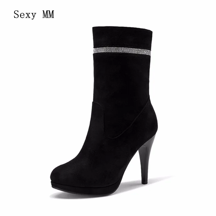 Spring Autumn Women Mid-Calf Boots High Heels Platform Pumps Woman Short Boots Shoes High Quality Plus Size 34-40 41 42 43 botas
Spring Autumn Women Mid-Calf Boots High Heels Platform Pumps Woman Short Boots Shoes High Quality Plus Size 34-40 41 42 43 botas