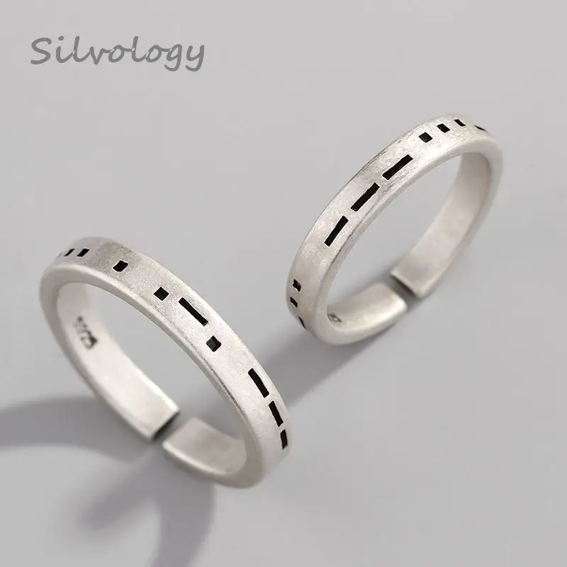 Silvology 925 Sterling Silver Morse Password Couple Rings Original Creative Texture Romantic Rings For Lovers 2019 Jewelry Gift
Silvology 925 Sterling Silver Morse Password Couple Rings Original Creative Texture Romantic Rings For Lovers 2019 Jewelry Gift