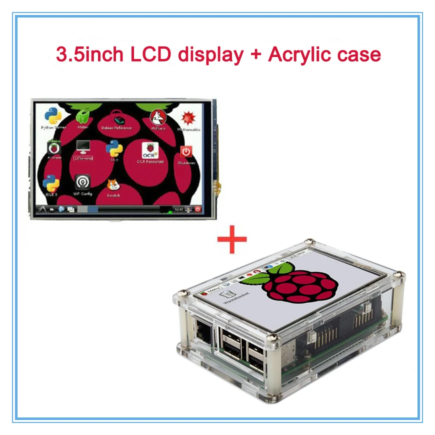 3 5 "ЖК дисплей TFT сенсорный экран с стилусы для Raspberry Pi 2 + акриловый прозрачный