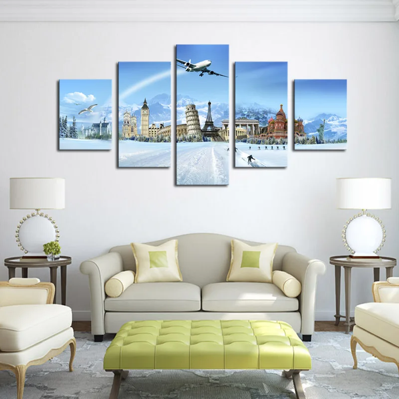 Unframed 5 Panels The World Famous Buildings Print Painting Modern Canvas Wall Art for Wall Decor Home Decoration Artwork
Unframed 5 Panels The World Famous Buildings Print Painting Modern Canvas Wall Art for Wall Decor Home Decoration Artwork