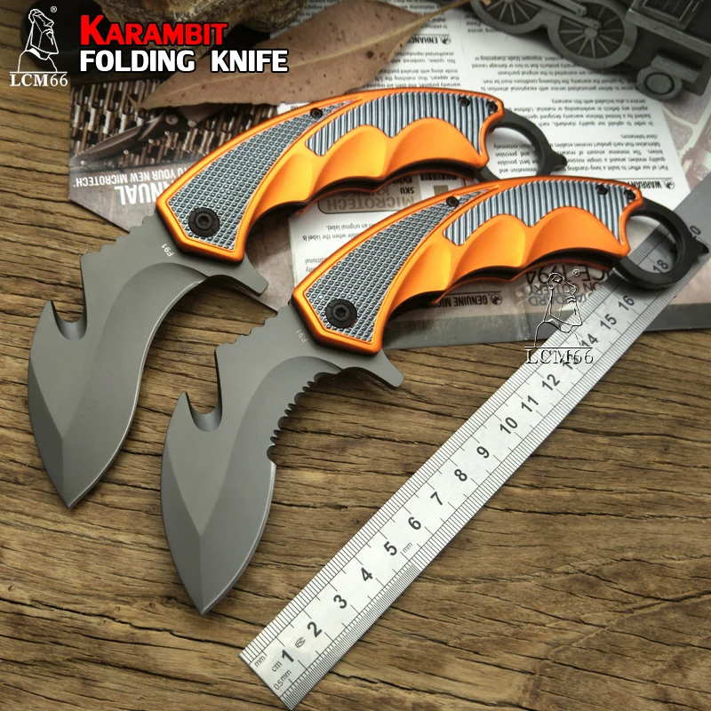 LCM66 Karambit Folding Knife, Fox claw knife csgo Gift Tactical Pocket Knife,outdoor camping jungle survival battle self defense
LCM66 Karambit Folding Knife, Fox claw knife csgo Gift Tactical Pocket Knife,outdoor camping jungle survival battle self defense
