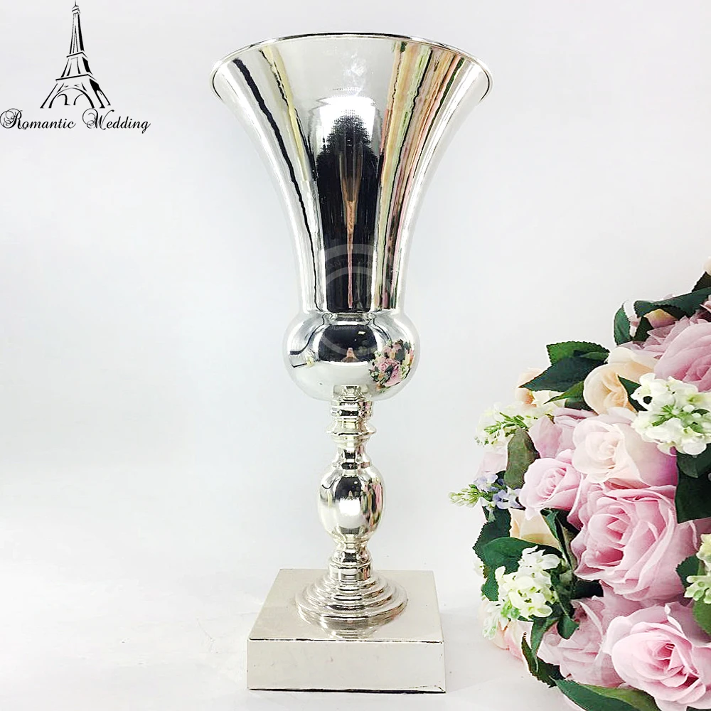 6pcs/lot Silver-Plated Wedding Metal Vases Trumpet Shape Flower Stand for Wedding Event Party Decoration-15 inch tall
6pcs/lot Silver-Plated Wedding Metal Vases Trumpet Shape Flower Stand for Wedding Event Party Decoration-15 inch tall