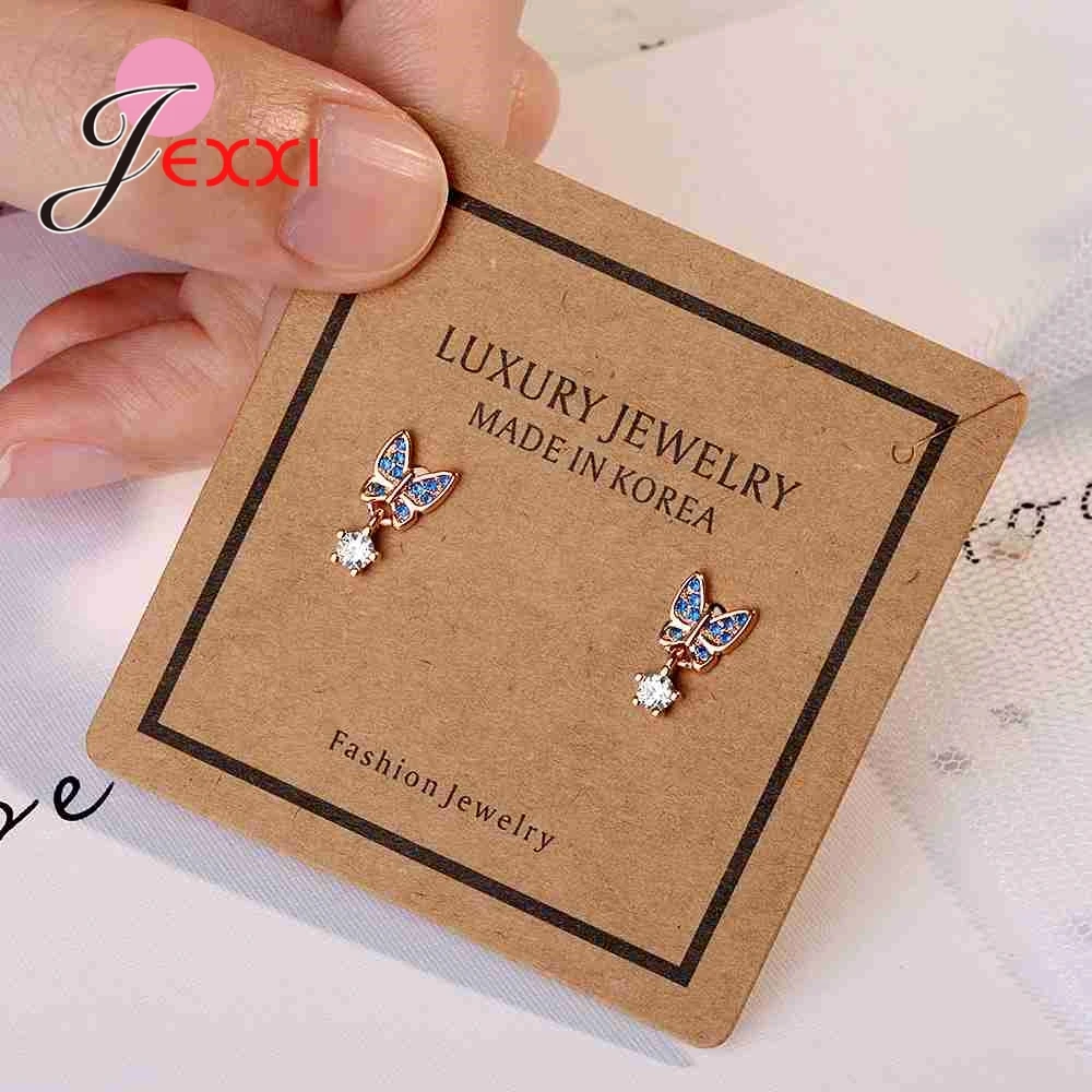 Lovely Charming Butterfly Shape Earrings 925 Sterling Silver Clear Blue/White Cubic Zirconia Exquisite Jewelry For Women
Lovely Charming Butterfly Shape Earrings 925 Sterling Silver Clear Blue/White Cubic Zirconia Exquisite Jewelry For Women
