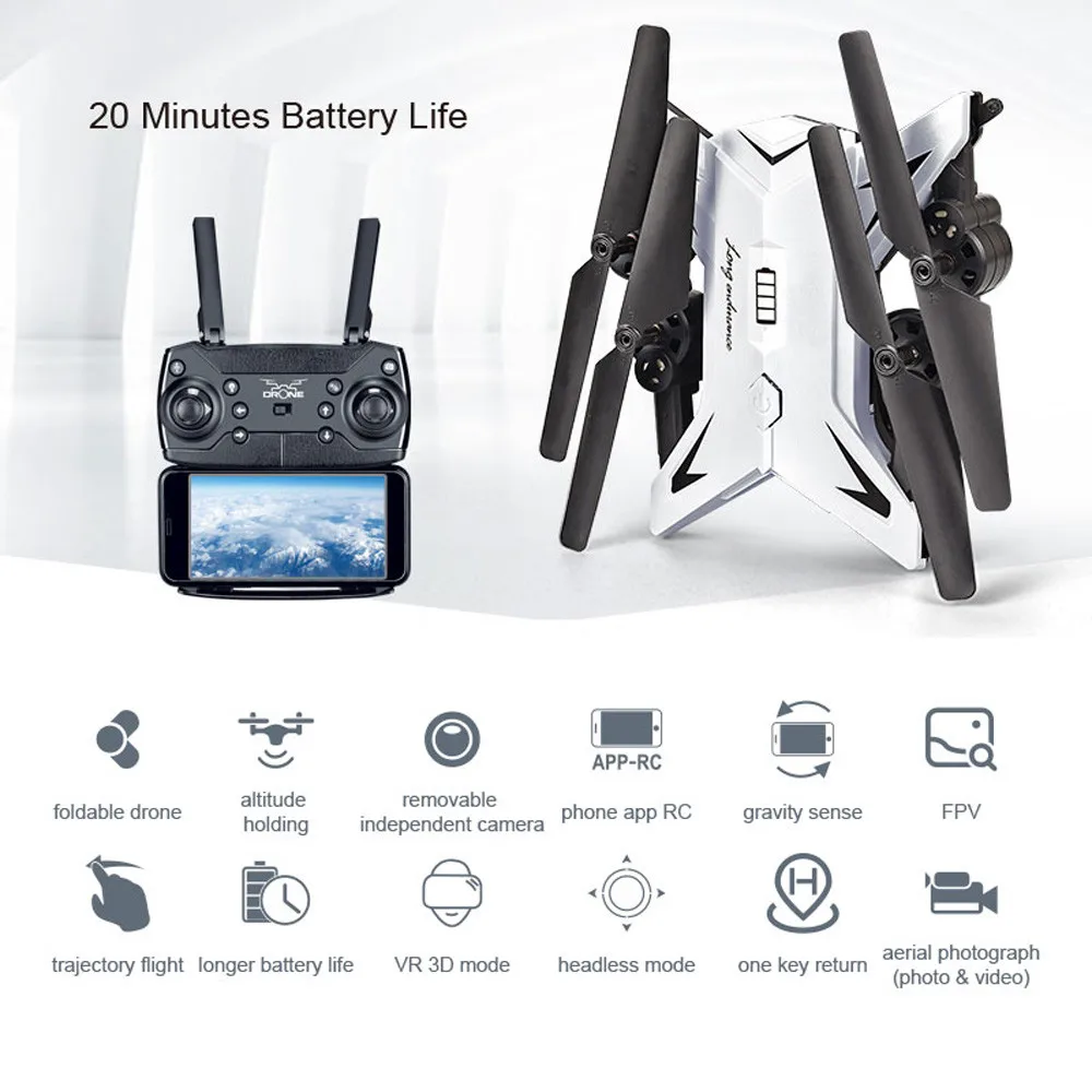 New RC Helicopter Drone Camera 1080P 5.0MP Camera Selfie Drone WIFI FPV Selfie Drone Professional Foldable Quadcopter 6.6
New RC Helicopter Drone Camera 1080P 5.0MP Camera Selfie Drone WIFI FPV Selfie Drone Professional Foldable Quadcopter 6.6