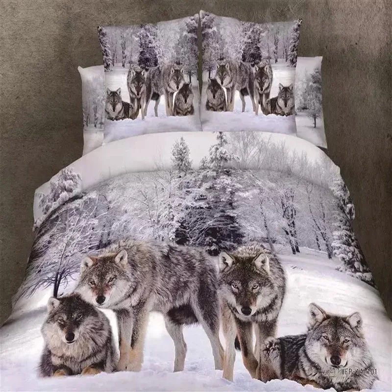 3D Animal Printed Cool Snow Wolf Bedding Set for Queen King Bed,100% Cotton Bedroom Set Bed Sheet Pillow Case Quilt Cover
3D Animal Printed Cool Snow Wolf Bedding Set for Queen King Bed,100% Cotton Bedroom Set Bed Sheet Pillow Case Quilt Cover
