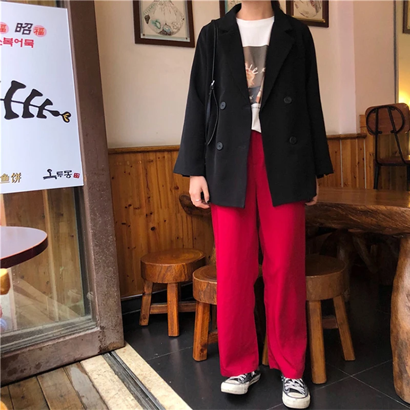 Spring and Autumn Women's 2019 Korean temperament suit jacket long sleeve black / white small suit Blazers tide
Spring and Autumn Women's 2019 Korean temperament suit jacket long sleeve black / white small suit Blazers tide