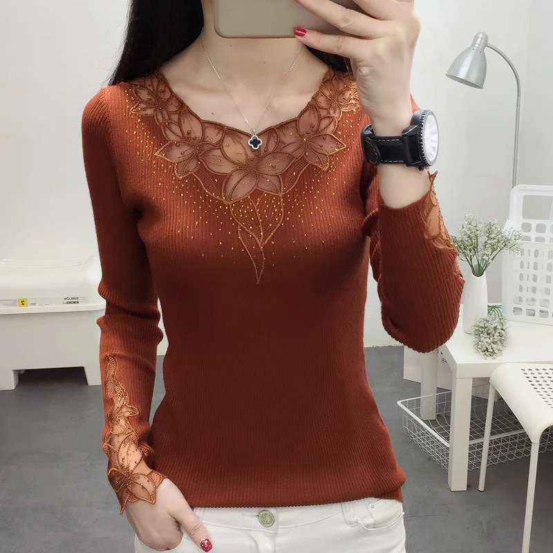 New Fashion 2020 Spring Autumn Sweater Women Slim Long Sleeve Sexy Tight Bottoming Knitted Pullovers Lace Patchwork Sweaters
New Fashion 2020 Spring Autumn Sweater Women Slim Long Sleeve Sexy Tight Bottoming Knitted Pullovers Lace Patchwork Sweaters