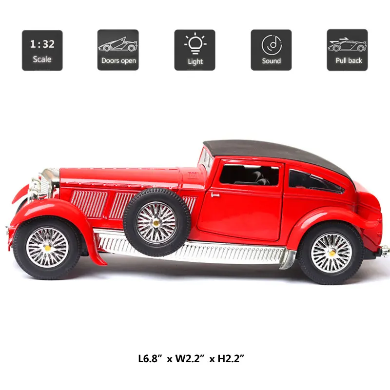 Hommate 1/32 весы Bentley 8-Litre 1930 винтажная модель машины из сплава 1:32 литые Модель