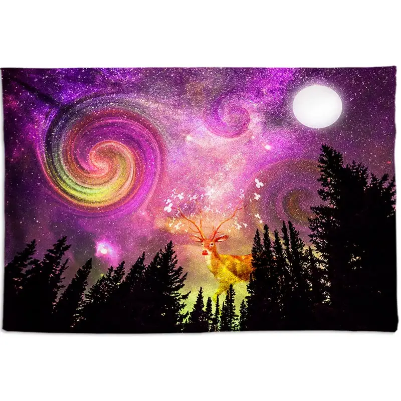 Ombre Galaxy Decor Psychedelic Tapestry Forest Wall Hanging Hippie Moon Tapestry Elk Wall Tapestry Halloween Tenture Tapisserie
Ombre Galaxy Decor Psychedelic Tapestry Forest Wall Hanging Hippie Moon Tapestry Elk Wall Tapestry Halloween Tenture Tapisserie