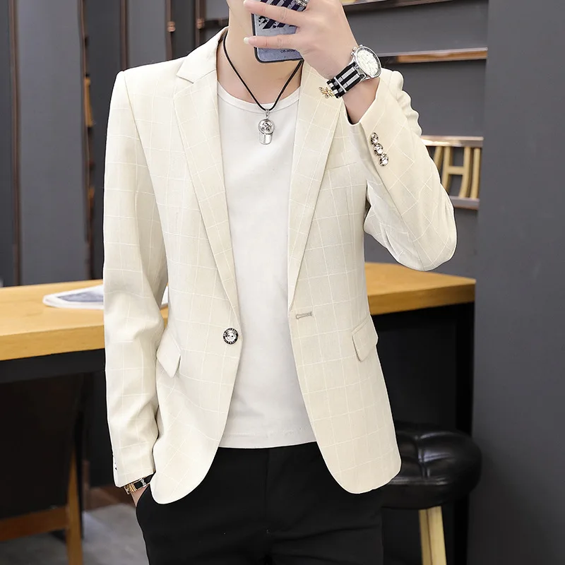 spring of 2020 male thin with long sleeve blazer Grid stripe small blazer young cultivate one's morality leisure handsome
spring of 2020 male thin with long sleeve blazer Grid stripe small blazer young cultivate one's morality leisure handsome