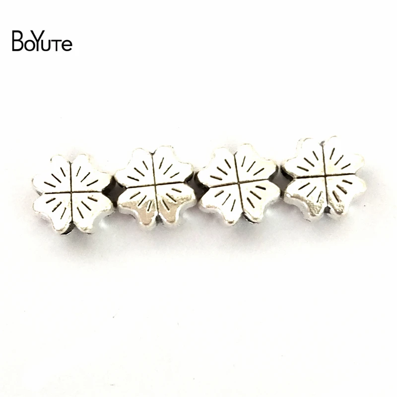 BoYuTe (50 Pieces/Lot) 11*10*6MM Zinc Alloy Materials Antique Bronze Silver Plated Lucky Clover Beads for Jewelry Making
BoYuTe (50 Pieces/Lot) 11*10*6MM Zinc Alloy Materials Antique Bronze Silver Plated Lucky Clover Beads for Jewelry Making