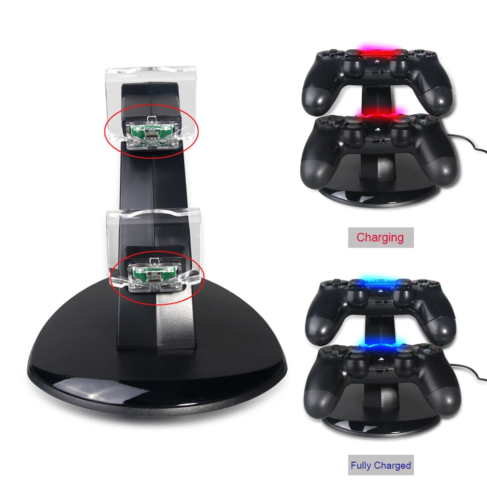 OIVO USB Dual Controller Charger For PS4 Gamepad Charging Station Dock Controller Power Supply Stand for Sony Playstation 4 Slim
OIVO USB Dual Controller Charger For PS4 Gamepad Charging Station Dock Controller Power Supply Stand for Sony Playstation 4 Slim