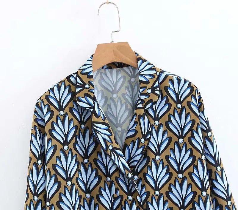 New arrival XZ40-1969 European and American fashion shirt blue flowers | Женская одежда
