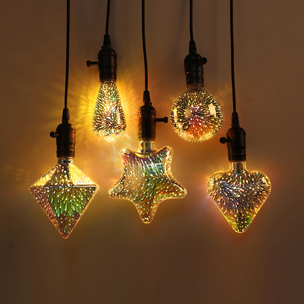 E27 Led Bulb 3D Star 220V Colourful Fireworks Bombillas Led Edison Bulb Holiday Christmas Decoration Lampada LED Lamp Lamparas
E27 Led Bulb 3D Star 220V Colourful Fireworks Bombillas Led Edison Bulb Holiday Christmas Decoration Lampada LED Lamp Lamparas