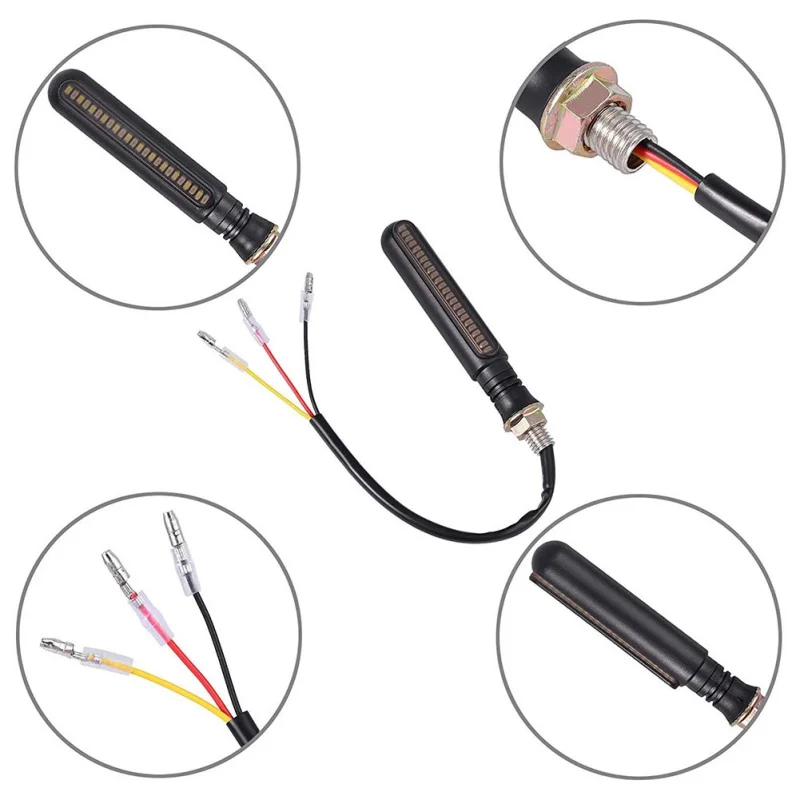 2PCS Motorcycle Indicators Flowing Turn Signal Lights Turning Lights Daytime Running Lights Brake Lights 12V for Motorcycle
2PCS Motorcycle Indicators Flowing Turn Signal Lights Turning Lights Daytime Running Lights Brake Lights 12V for Motorcycle