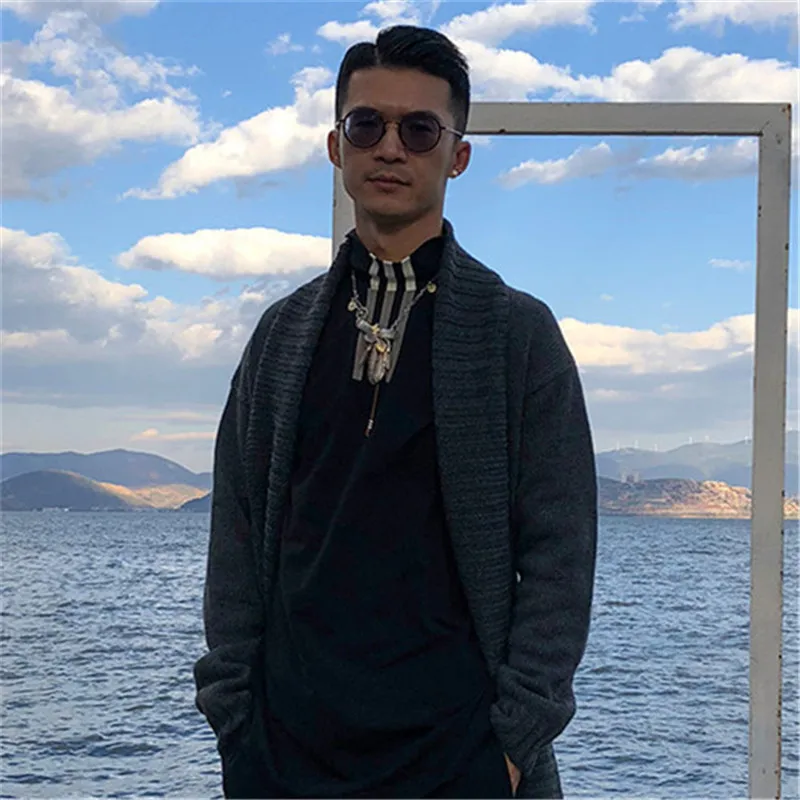 100% hand made pure wool knit men fashion sashes turn-down collar solid long cardigan sweater customized
100% hand made pure wool knit men fashion sashes turn-down collar solid long cardigan sweater customized