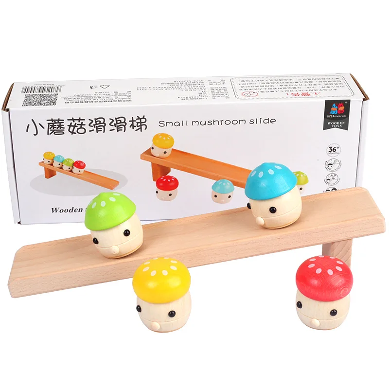 Wooden Funny Mushroom Slide Children's Wooden Early Education Desktop Game kids Toys for children
Wooden Funny Mushroom Slide Children's Wooden Early Education Desktop Game kids Toys for children