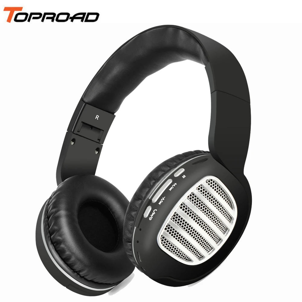 TOPROAD Bluetooth стереогарнитура складные наушники беспроводные с микрофоном TF FM радио
