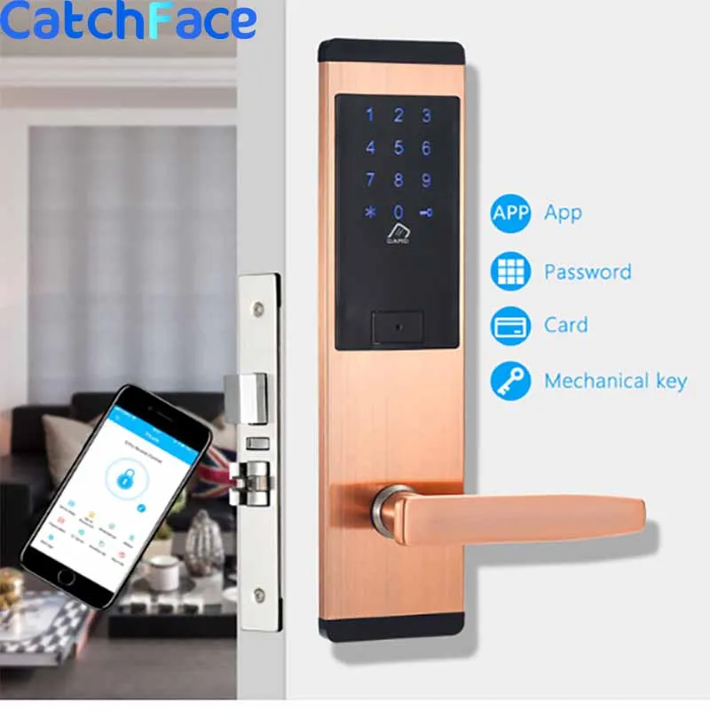Дверной замок с Wi-Fi и Bluetooth, электронный, для умного дома, без ключа, с кодом пароля, красный, бронзовый цвет
Дверной замок с Wi-Fi и Bluetooth, электронный, для умного дома, без ключа, с кодом пароля, красный, бронзовый цвет