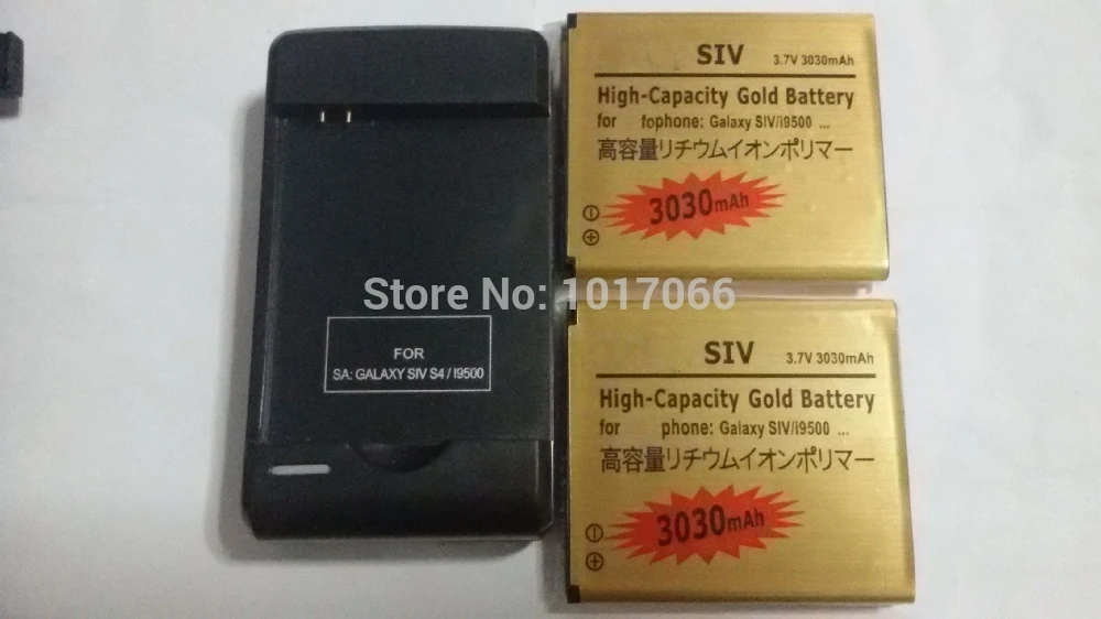 2 x3030mAh High Capacity Gold Battery +Battery Charger For SAMSUNG GALAXY S4 I9500 i9505 GT-i9500 Bateria Batterij
2 x3030mAh High Capacity Gold Battery +Battery Charger For SAMSUNG GALAXY S4 I9500 i9505 GT-i9500 Bateria Batterij