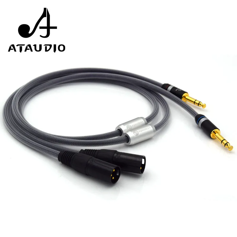 One pair ATAUDIO Hifi 6.35mm to XLR Male Audio Cable High Quality Dual 6.5mm to Dual XLR Cable
One pair ATAUDIO Hifi 6.35mm to XLR Male Audio Cable High Quality Dual 6.5mm to Dual XLR Cable