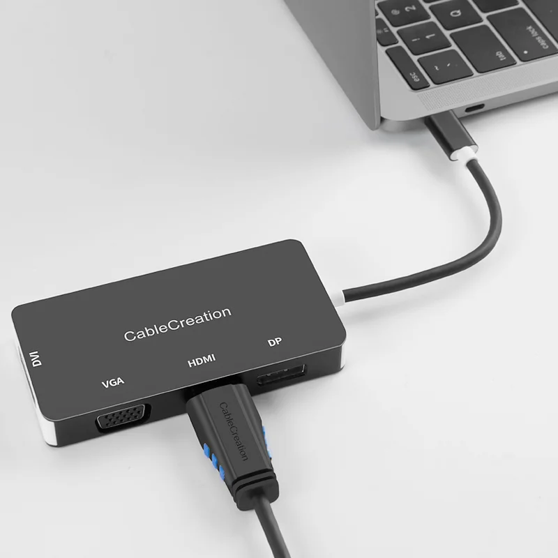 4in1 USB-C Type C to HDMI 4K DP 4K DVI VGA Adapter Male to Female Thunderbolt 3 Compatible DP Alt Mode for MacBook Pro MacBook
4in1 USB-C Type C to HDMI 4K DP 4K DVI VGA Adapter Male to Female Thunderbolt 3 Compatible DP Alt Mode for MacBook Pro MacBook