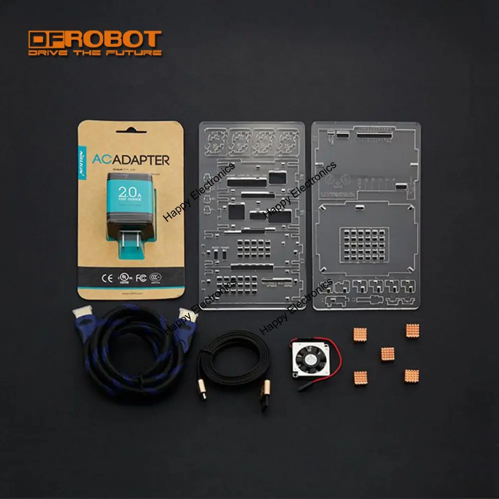 Стартовый набор DFRobot LattePanda с американским адаптером питания акриловый корпус HDMI