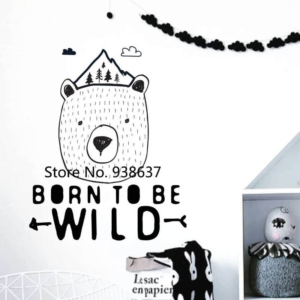 

Настенные стикеры Born To Be Wild, домашний декор, гостиная, виниловые наклейки на стену для спальни, съемные стикеры в скандинавском стиле ZB418