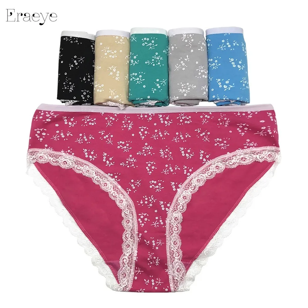 ERAEYE Plus Size 4XL 5pcs/lot Women's Cotton Lace Briefs Breathable Lingerie Panties Sexy Women's Low-rise Underwear Intimates
ERAEYE Plus Size 4XL 5pcs/lot Women's Cotton Lace Briefs Breathable Lingerie Panties Sexy Women's Low-rise Underwear Intimates