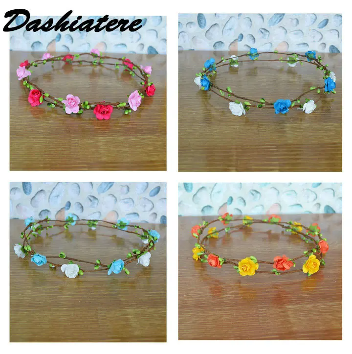 Multicolor Simple Flower Crown for Woodland Wedding Headpiece Teenage Travel Hair Wreath Artificial Paper Rose Halo Headband
Multicolor Simple Flower Crown for Woodland Wedding Headpiece Teenage Travel Hair Wreath Artificial Paper Rose Halo Headband