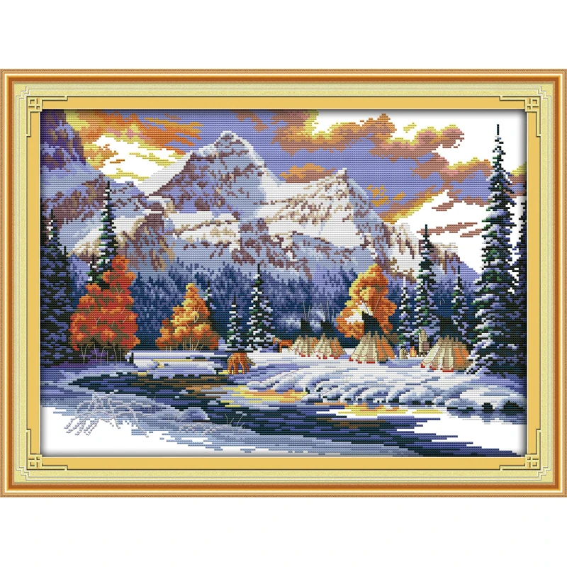 Everlasting Love The Snow Of Winter Chinese Cross Stitch Kits Ecological Cotton Stamped 11CT Christmas New Store Sales Promotion
Everlasting Love The Snow Of Winter Chinese Cross Stitch Kits Ecological Cotton Stamped 11CT Christmas New Store Sales Promotion