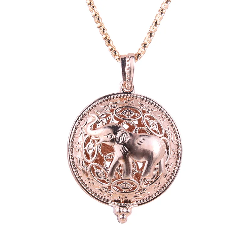 Elephant shape Aroma Diffuser Necklace Rose Gold Lockets Pendant Perfume Essential Oil Aromatherapy Locket Necklace With Pads
Elephant shape Aroma Diffuser Necklace Rose Gold Lockets Pendant Perfume Essential Oil Aromatherapy Locket Necklace With Pads