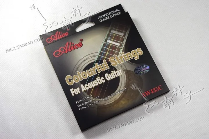 Alice AW435C Colourful Acoustic Guitar Strings 1st-6th Strings Golden Ball-End 011-052
Alice AW435C Colourful Acoustic Guitar Strings 1st-6th Strings Golden Ball-End 011-052