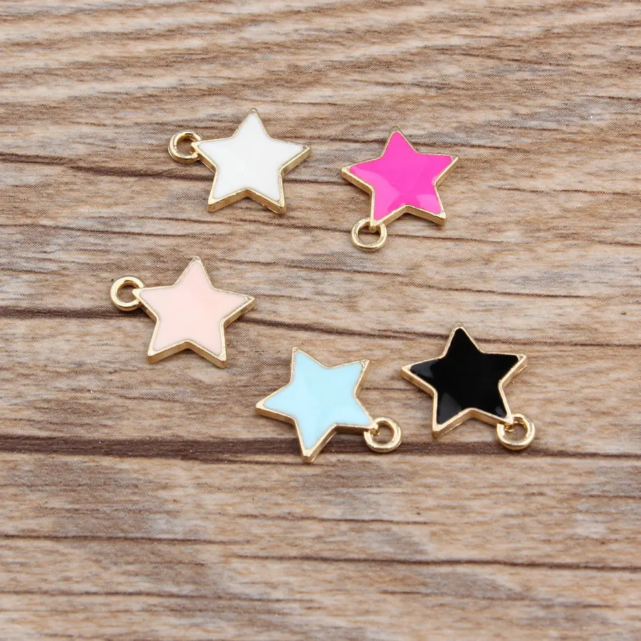 New 10pcs DIY Gifts Enamel Pentagram Charms Alloy Pendant for Handmade Jewelry Making Hair Bracelet Necklace Accessories
New 10pcs DIY Gifts Enamel Pentagram Charms Alloy Pendant for Handmade Jewelry Making Hair Bracelet Necklace Accessories