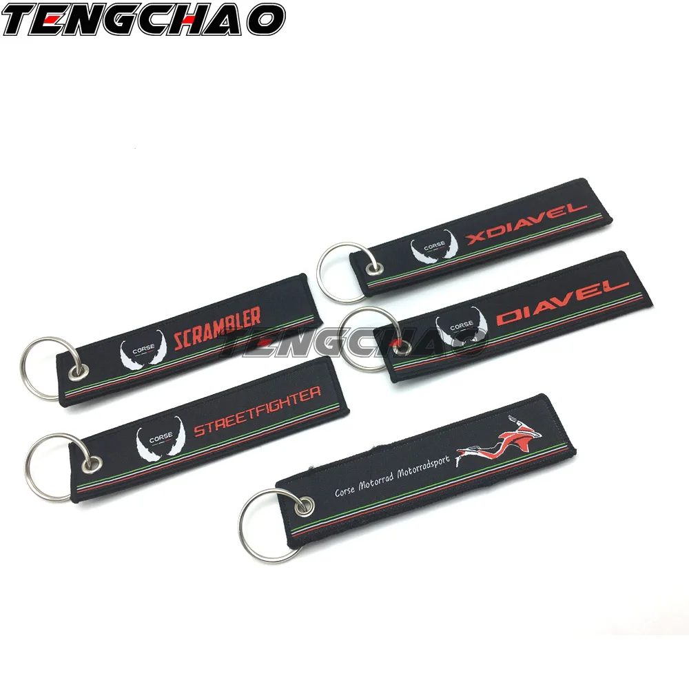 Fashion Motorcycle Key Chain For Ducati Streetfighter Woven Key Ring Tag Label Chain Black Car Keychain Motor
Fashion Motorcycle Key Chain For Ducati Streetfighter Woven Key Ring Tag Label Chain Black Car Keychain Motor