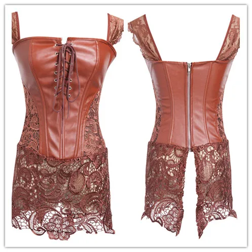 Women Faux Leather Lace Steampunk Corset Dress Gothic Bustier Corset Sexy Corsets Bustiers S-6XL Plus Size Sexy Lingerie
Women Faux Leather Lace Steampunk Corset Dress Gothic Bustier Corset Sexy Corsets Bustiers S-6XL Plus Size Sexy Lingerie