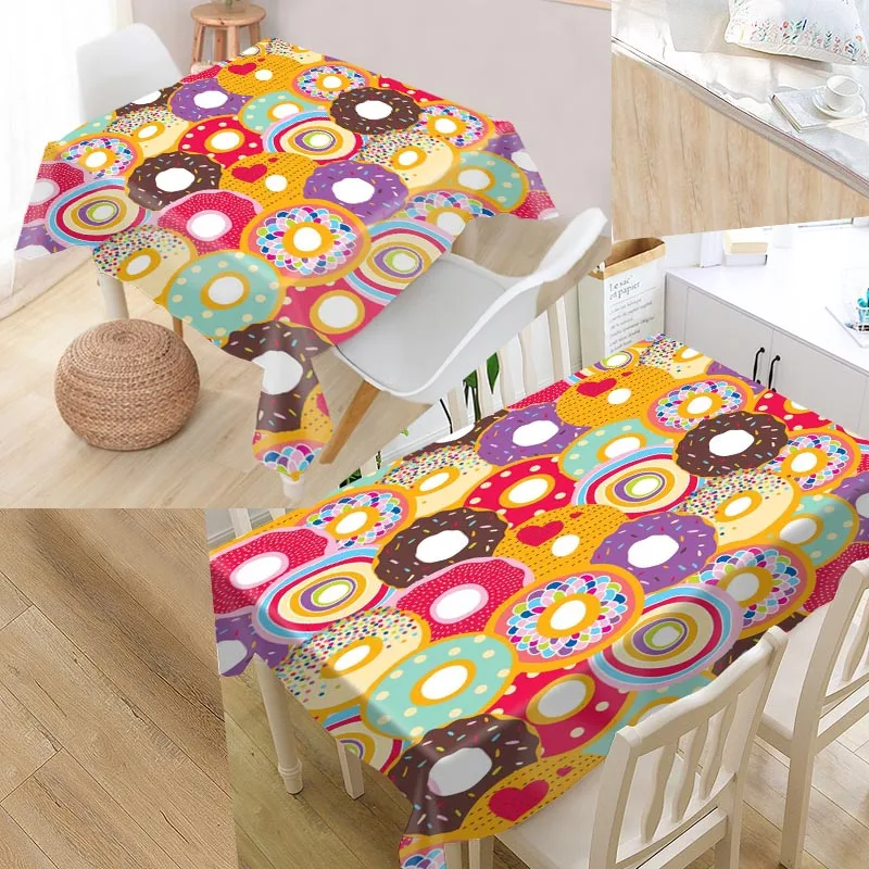 Donuts Pattern Custom Table Cloth Oxford Fabric Rectangular Waterproof Oilproof Table Cover Family Party Tablecloth
Donuts Pattern Custom Table Cloth Oxford Fabric Rectangular Waterproof Oilproof Table Cover Family Party Tablecloth