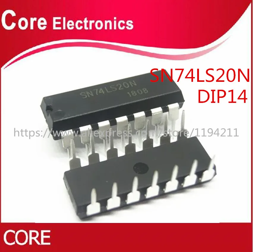 100 шт. HD74LS20P DIP14 HD74LS20 74LS20P DIP SN74LS20N 74LS20N 74LS20|Интегральные схемы| |