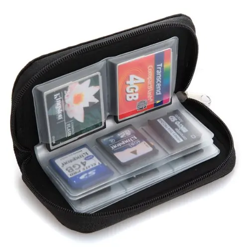 22 Slots Case Pouch Holder Wallet For SD SDHC MMC CF Micro Memory Card | Багаж и сумки