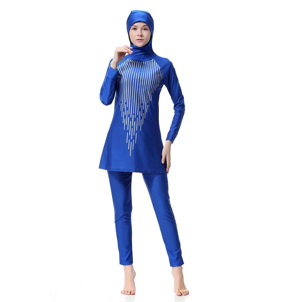 Muslim Swimwear Modest Full Cover Female Swimsuit Bathing Suit for Girls Wirefree Padded Islamic Arab Beach Wear XX-399 | Спорт и